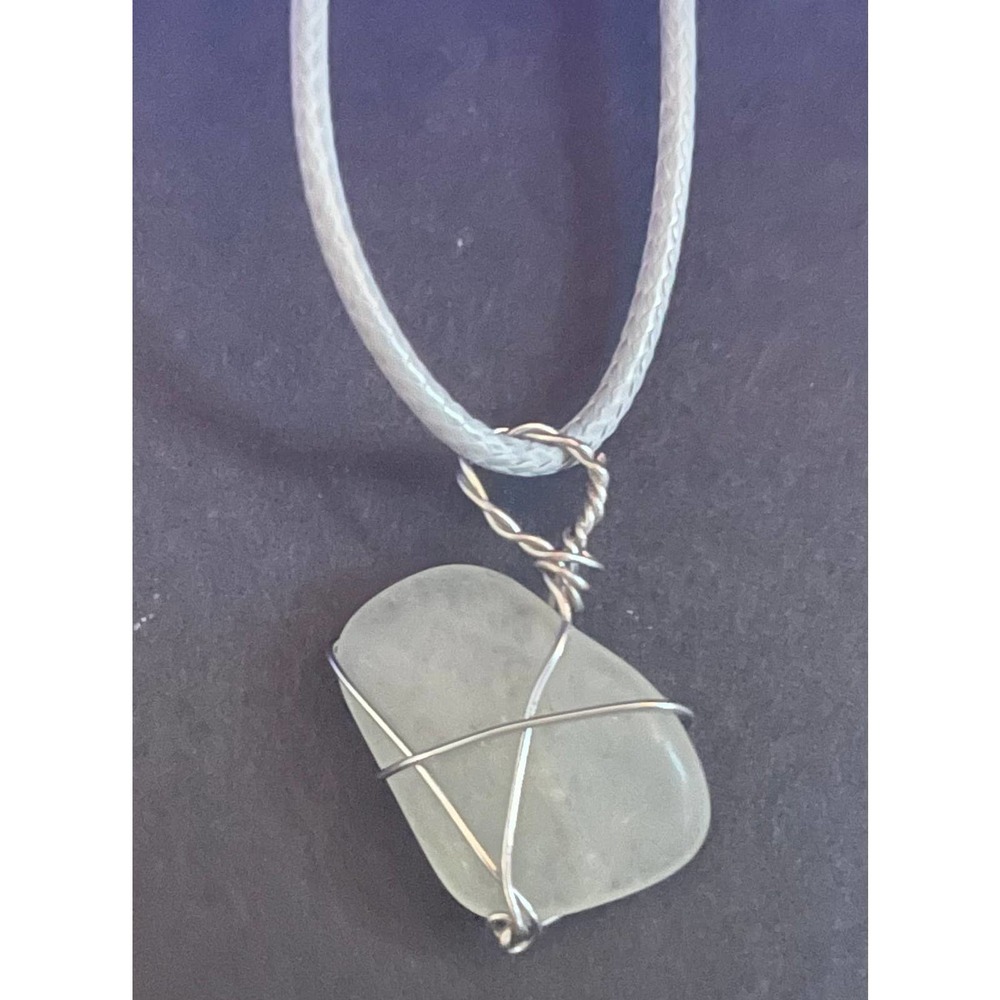 Copper Wire Wrapped Quartz Pendant